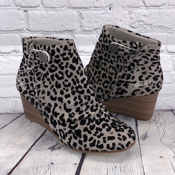 blowfish leopard booties